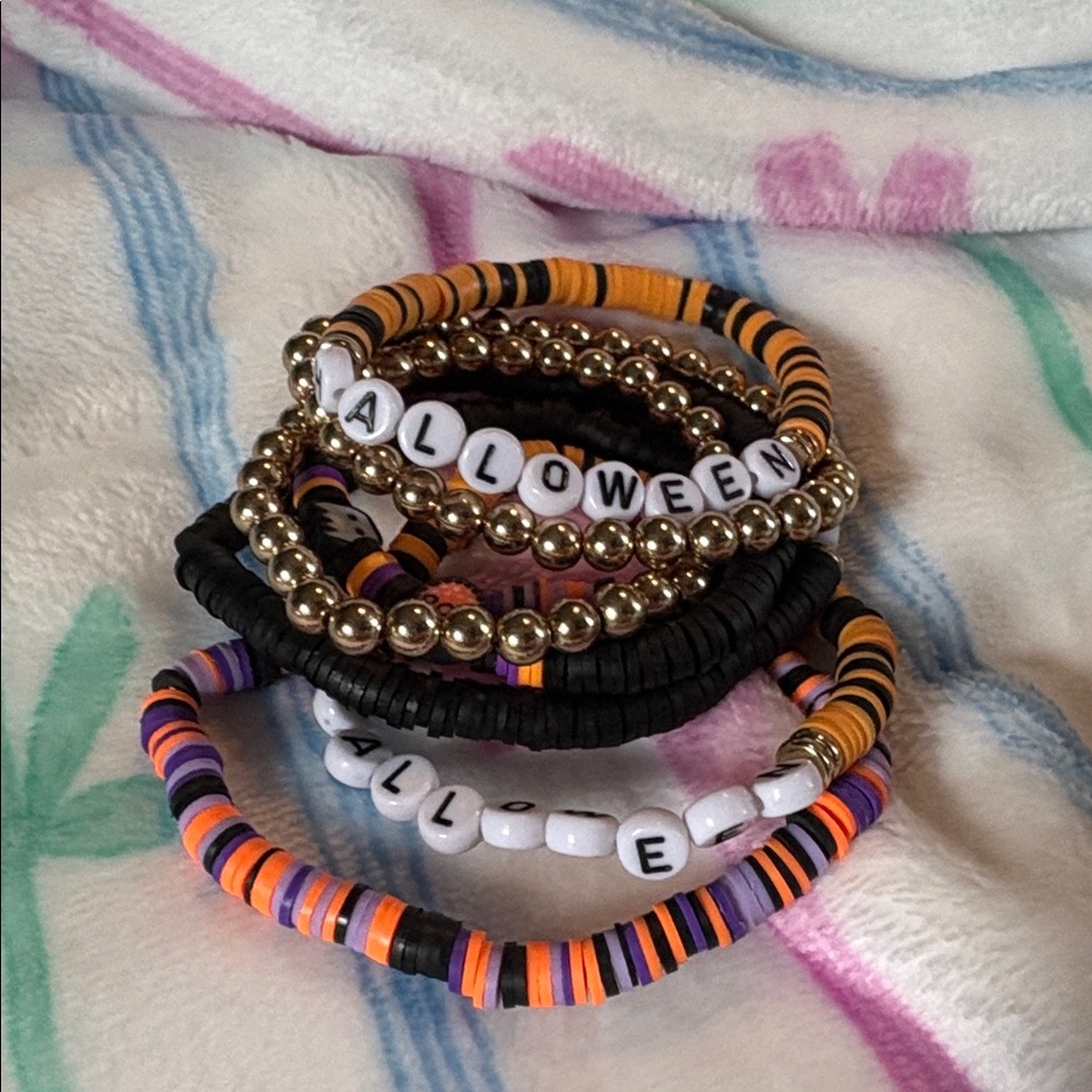 Colorful Halloween Beaded Bracelets